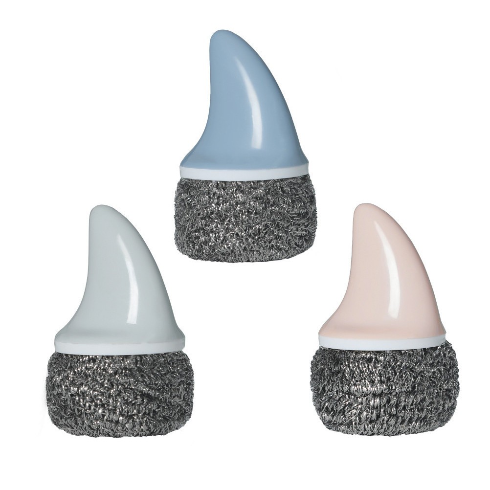 3Pcs Reusable Stainless Steel Wire Kitchen Cleaning Balls Assorted Colors