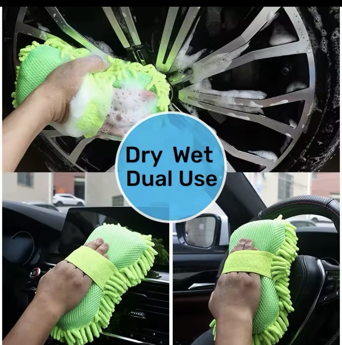 Microfiber Car Washer Sponge Cleaning Car Care Detailing Brushes Washing Towel a