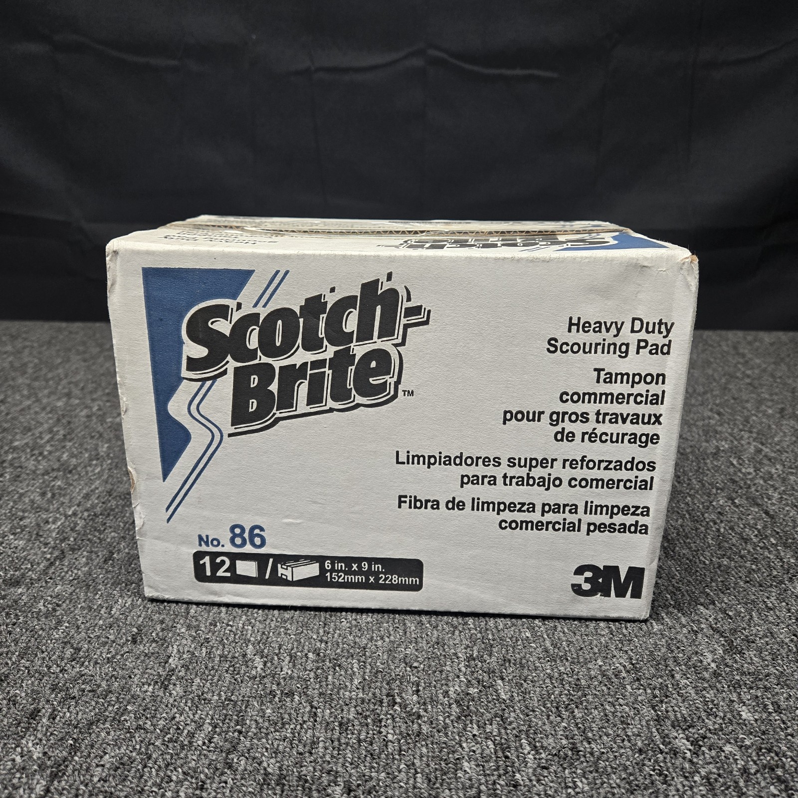 Scotch‑Brite 86 Commercial Scouring Pads Green 6×9 Heavy Duty 12 Pack NEW