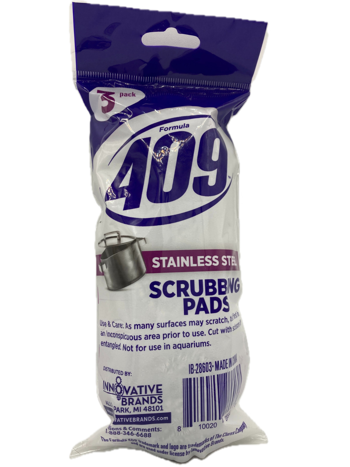 409 Stainless Steel Scrubbing Pads 3pk (1 Pack of 3 each)