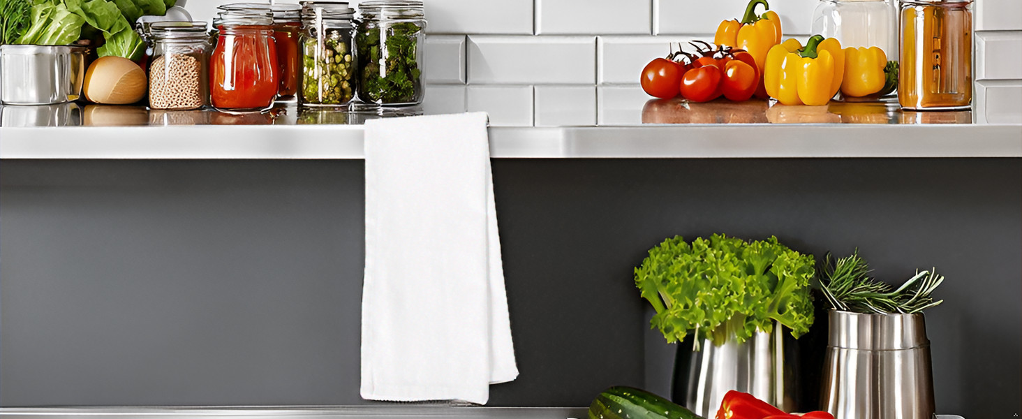 White Kitchen Towels, 10 Pack, 100% Cotton – 20 x 30, Soft and Functional