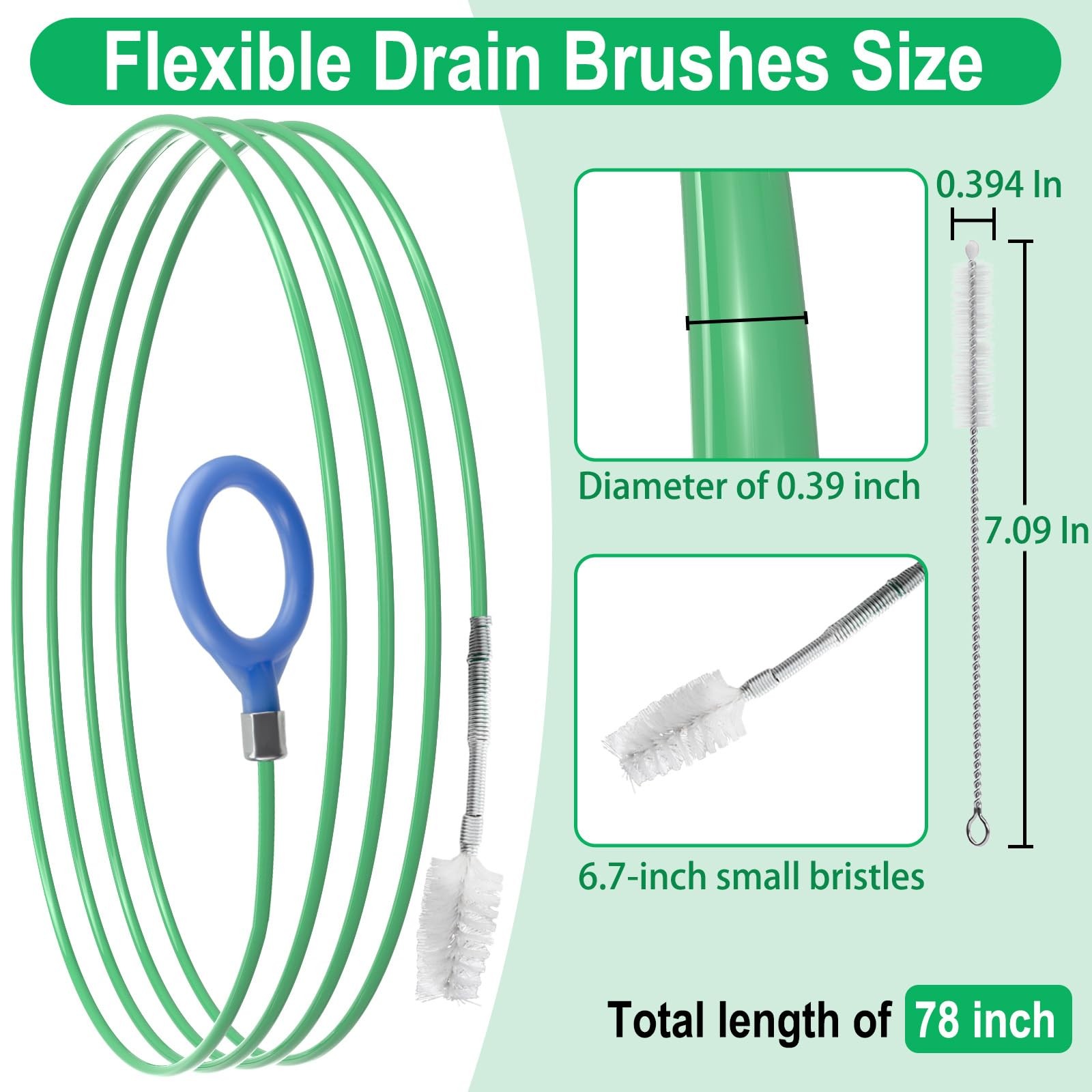 Auto Sunroof Drain Cleaning Tool, 78 Inch Flexible Nylon & Steel Wire Tube