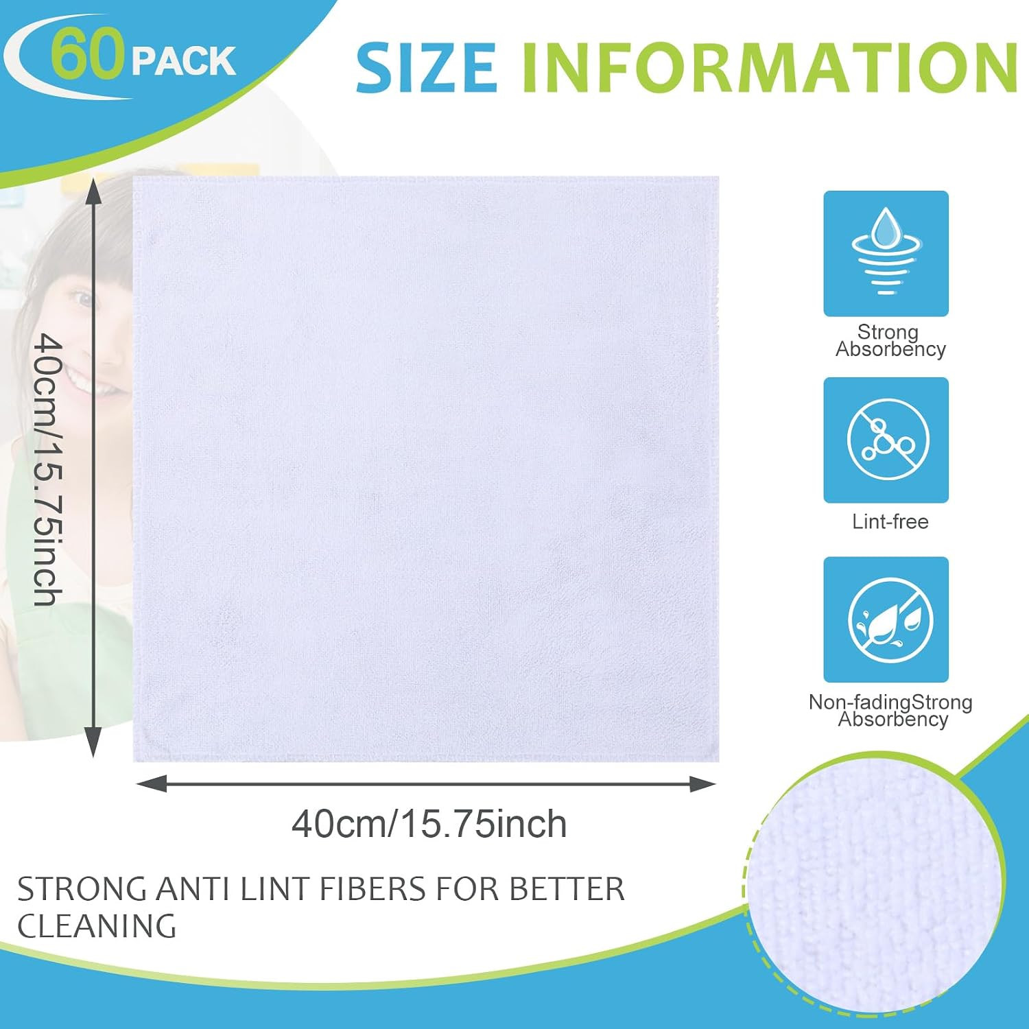 Microfiber Cleaning Cloths for Cars 16 X 16 Inch Ultra Absorbent Car Towels Dryi