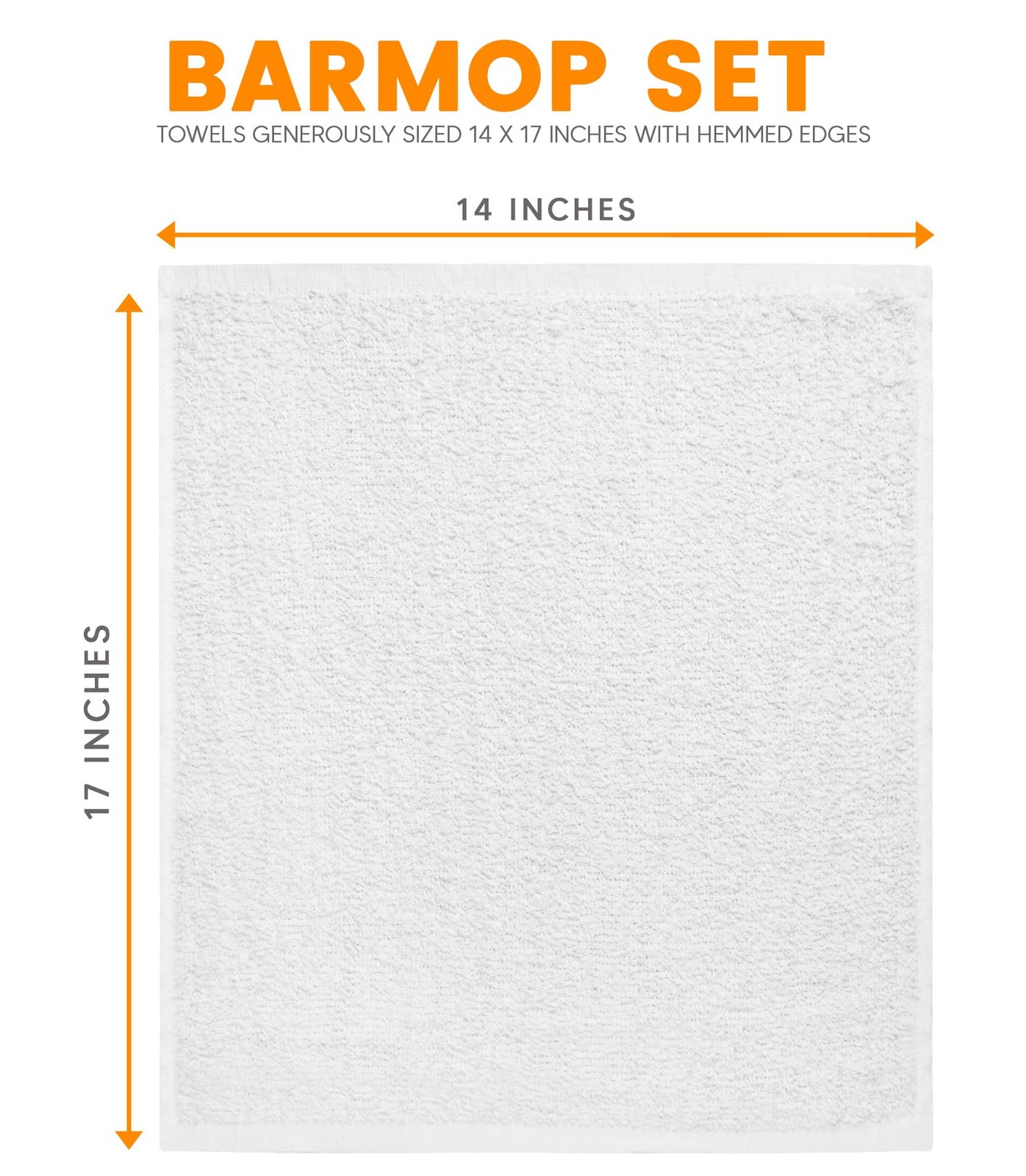 Terry Bar Mop Towels pack Of 60 โ€ Absorbent And Quick Drying Commercialgrade C