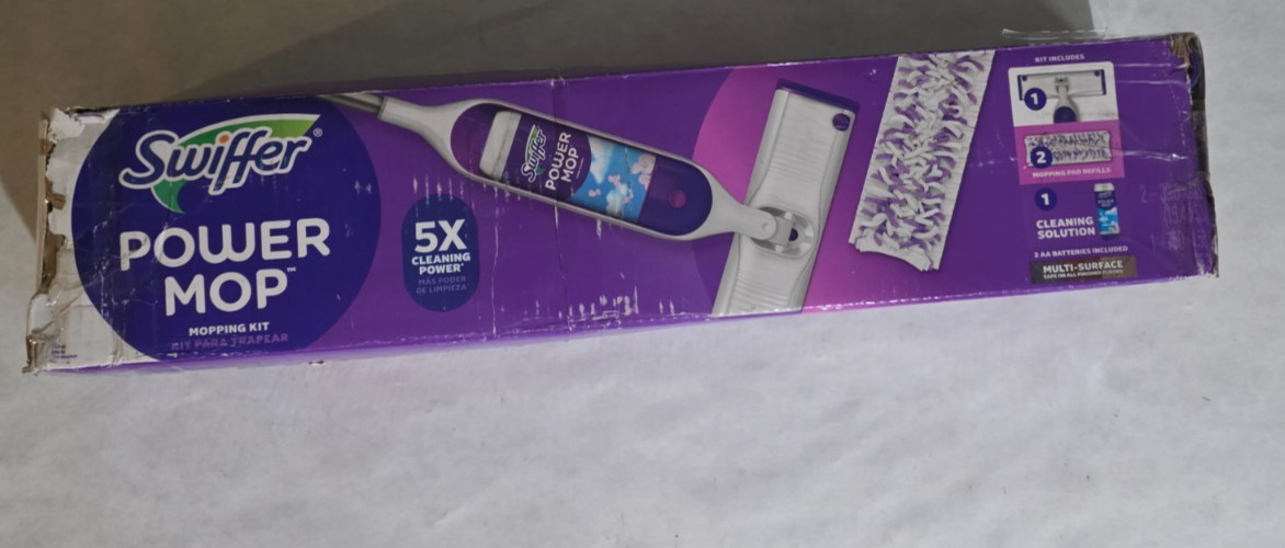Swiffer Power Mop Multi-Surface Kit for Floor Cleaning Fresh Scent