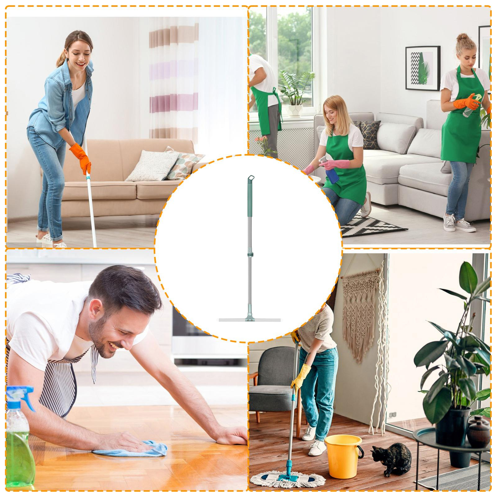 Silicone Magic Broom Pet Hair Remover Brush Indoor Floor Carpet Cleaner Mop New