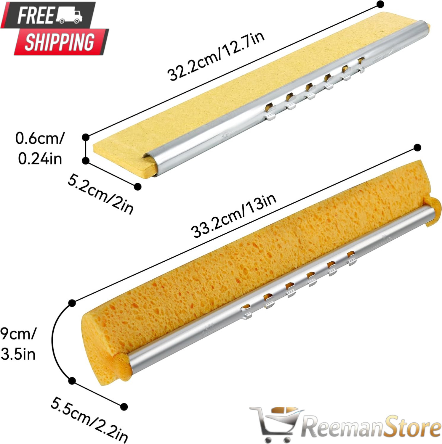 LILAC Swop Cellulose Sponge Mop with 2 Replacement Heads Floor Cleaning Mop