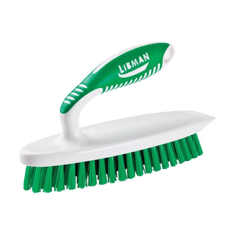 Libman 2.5 in. W Hard Bristle 4.5 in Easy Grip Plastic Rubber Handle Scrub Brush