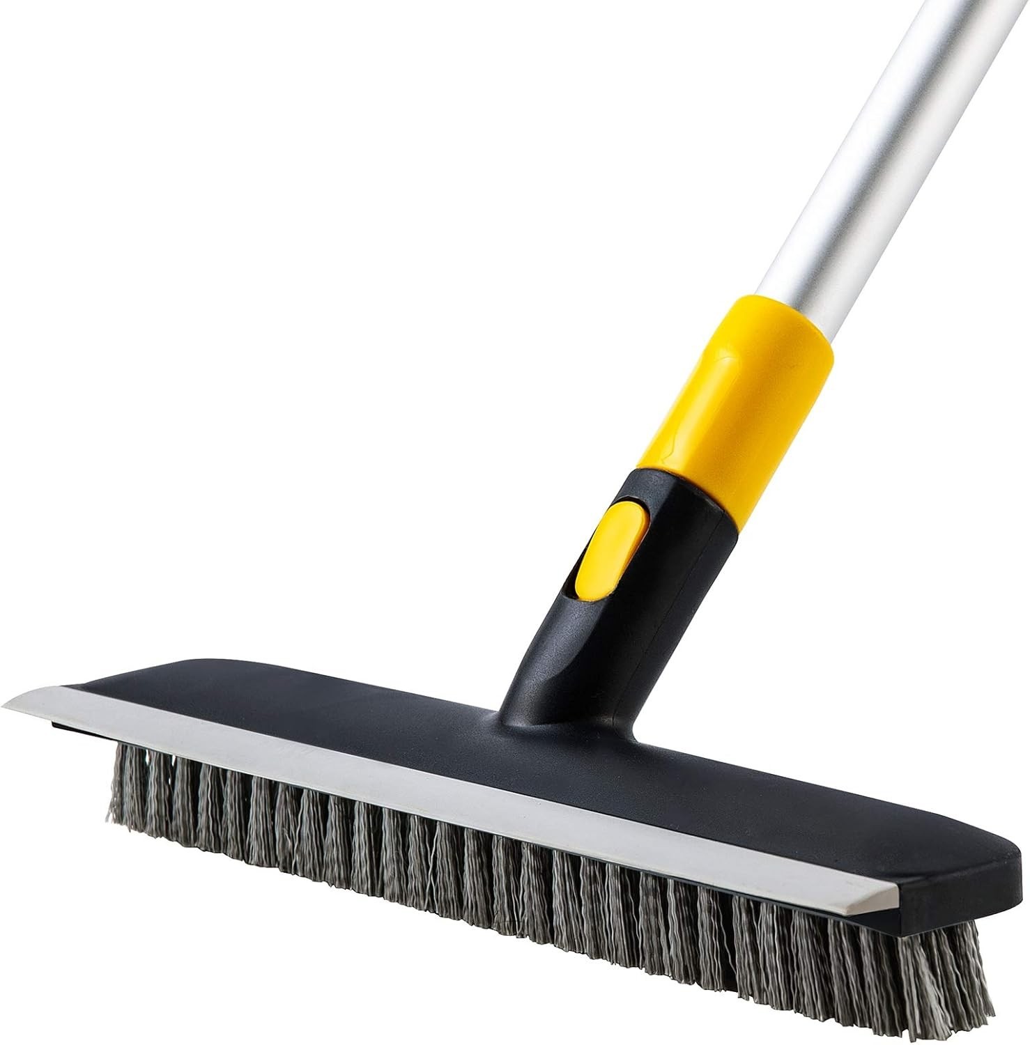 Floor Scrub Brush Telescopic Handle 2 in 1 Scrape Brush Stiff Bristle Shower …