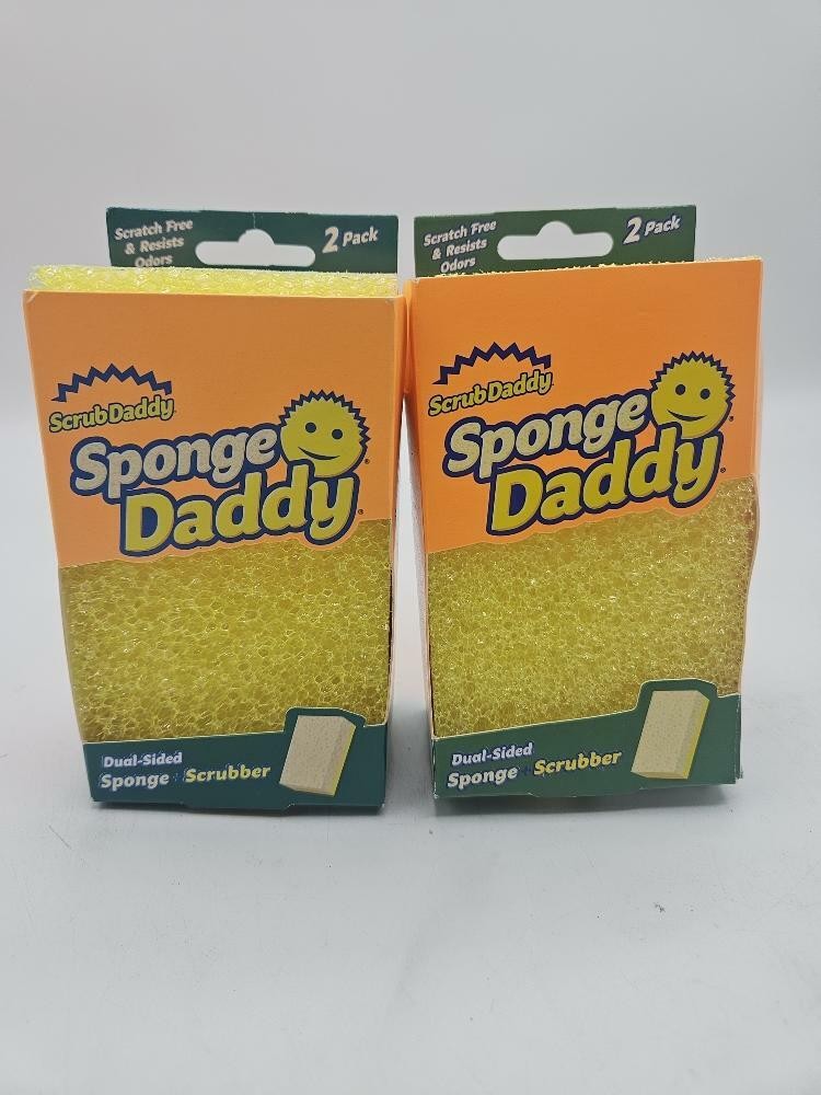 Sponge Daddy Dual Sided Sponges 2 Pack of 2 (4 total) Multicolored