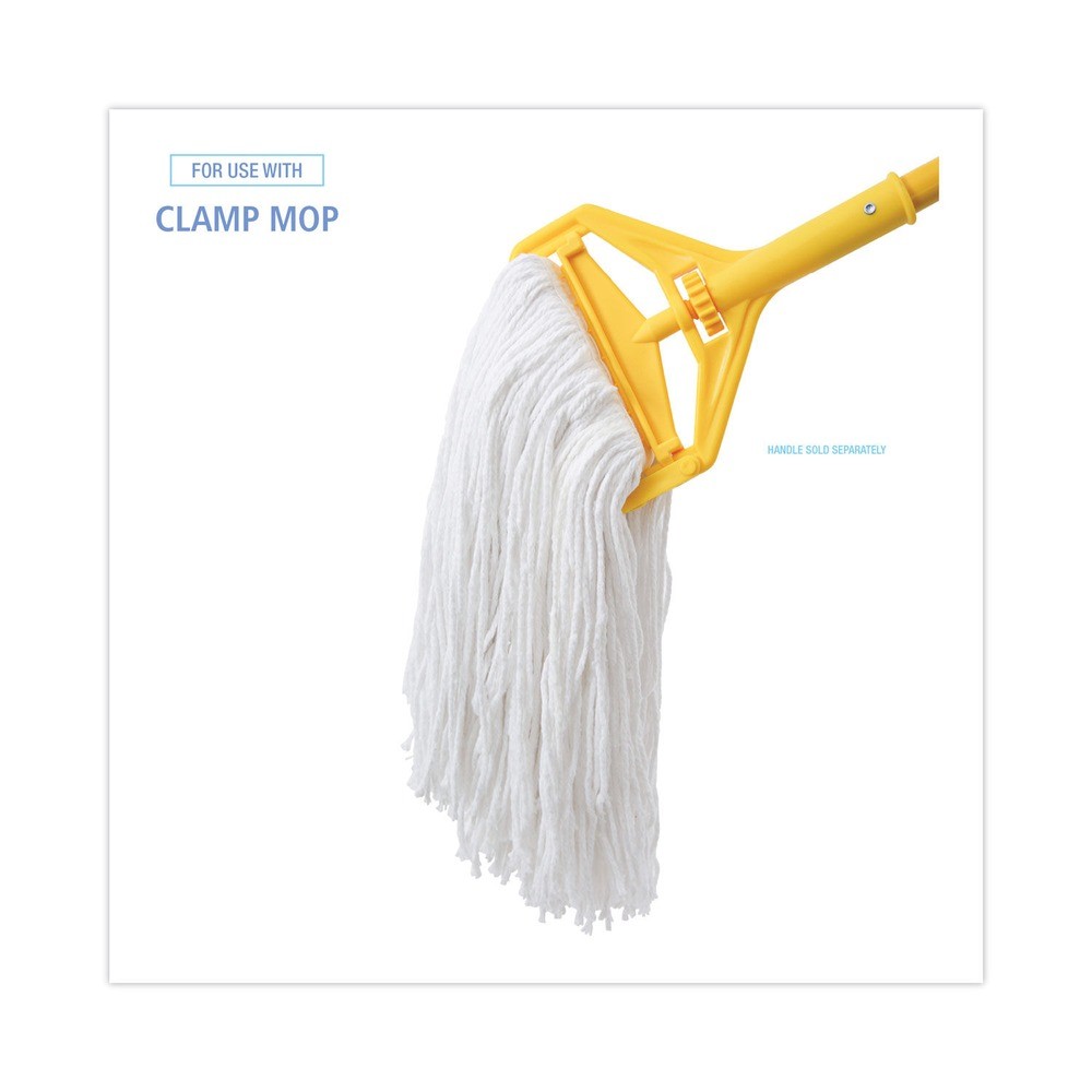 Boardwalk 216RCT 16 oz. Rayon Premium Cut-End Wet Mop Heads – White (12/Ct) New