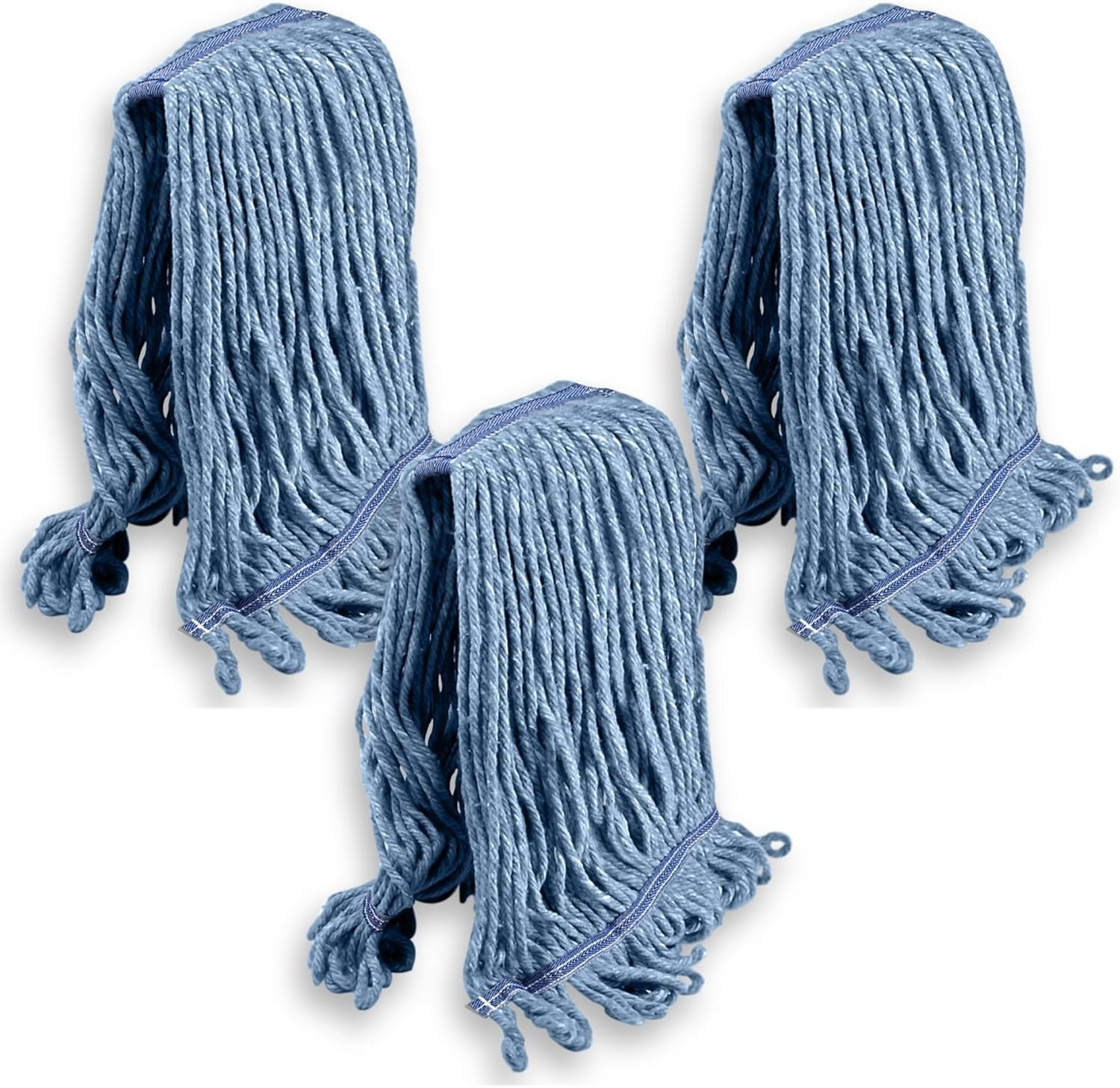 General Cleaning Mop Heavy Duty Commercial Replacement, Wet Industrial Blue C…