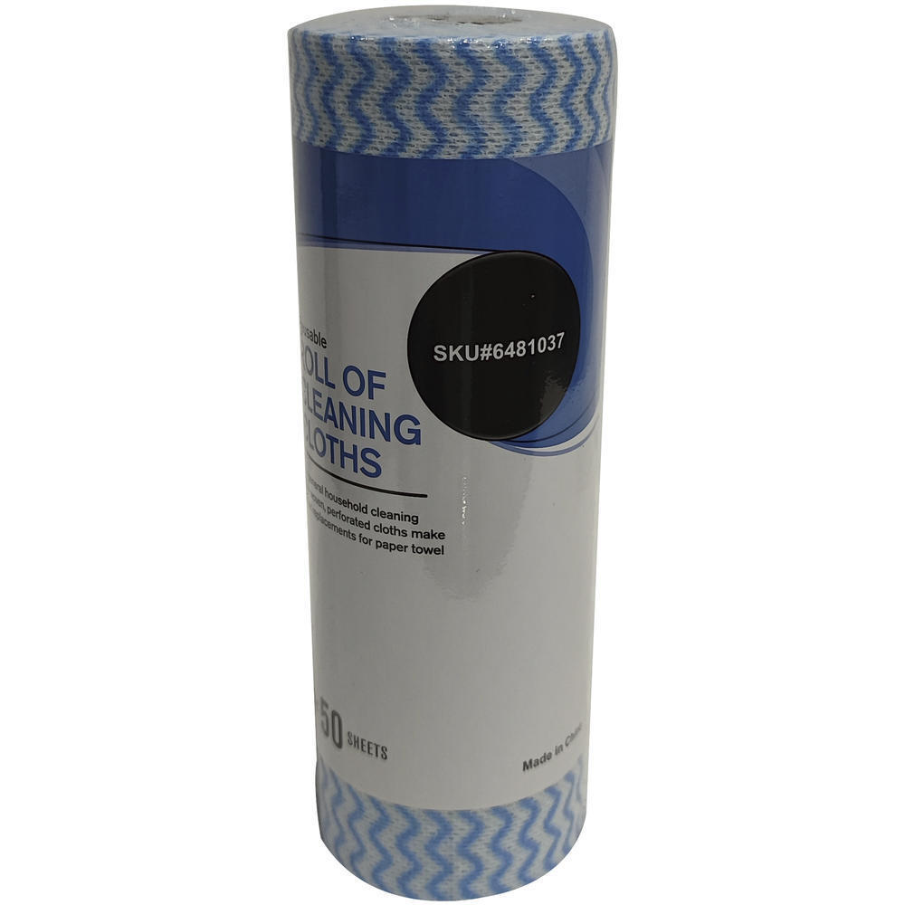 Multi-Use Cleaning Cloths – 50 Count Reusable Non-woven, Perforated Roll