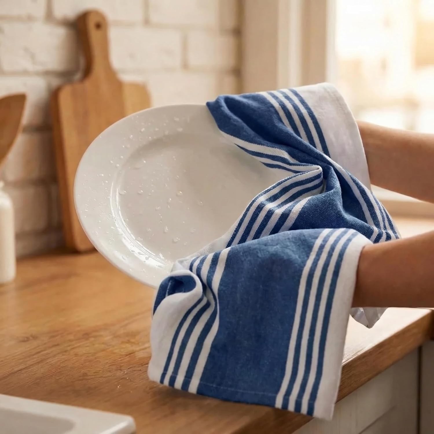 Kitchen Towels 100% Cotton Dish Towels for Kitchen (Set of 6) 20”x30” Dish