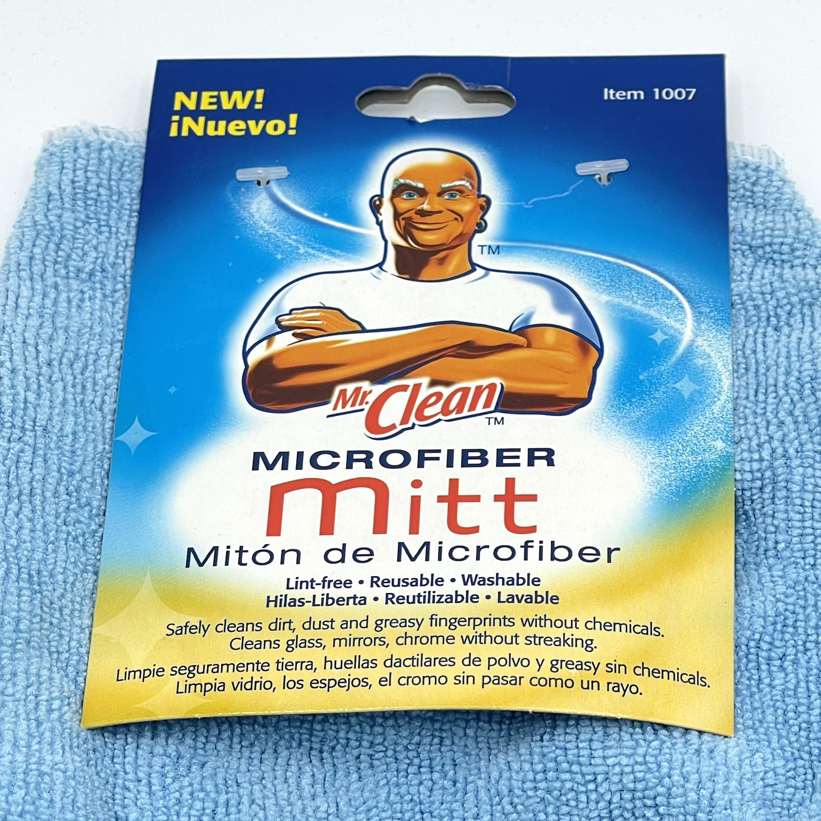 Mr. Clean Microfiber Mitt Lint Free Reusable Washable NEW Item 1007