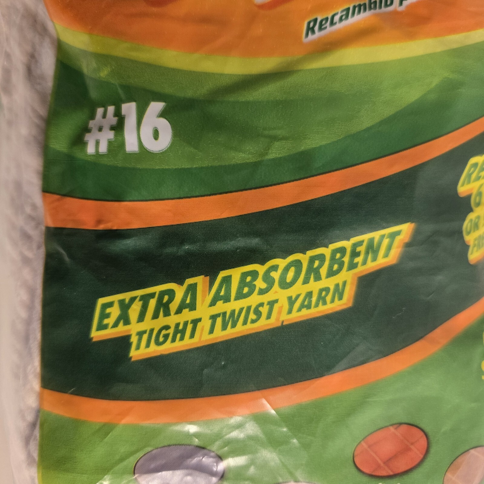 Libman #16 All-Purpose Cotton Blend Wet Mop Refill Extra Absorbent Twisted Yarn