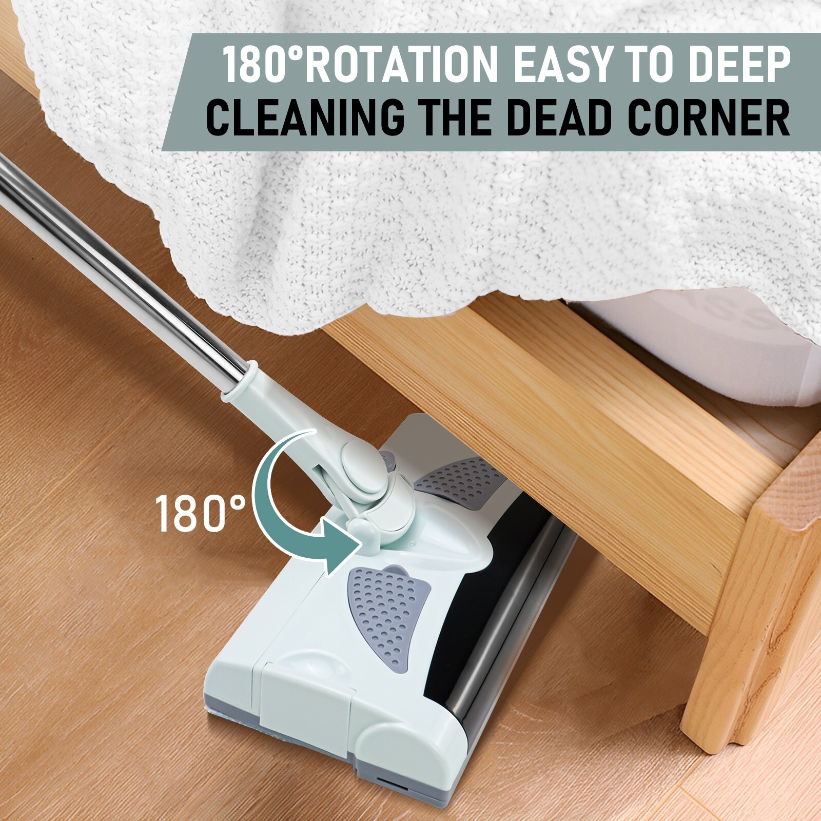 Electric 2 in 1 Carpet Sweeper Vacuum Floor Sweeper Electrostatic Lightweight