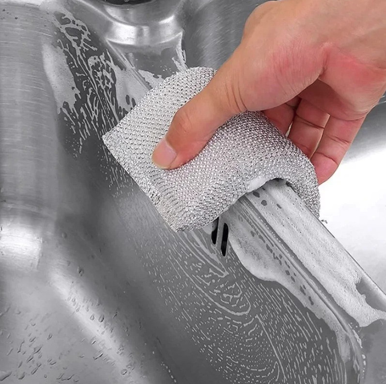 4pcs Kitchen Dishwashing Sponge: Scratch-Free Cleaning Wipe Pot Brush – NEW