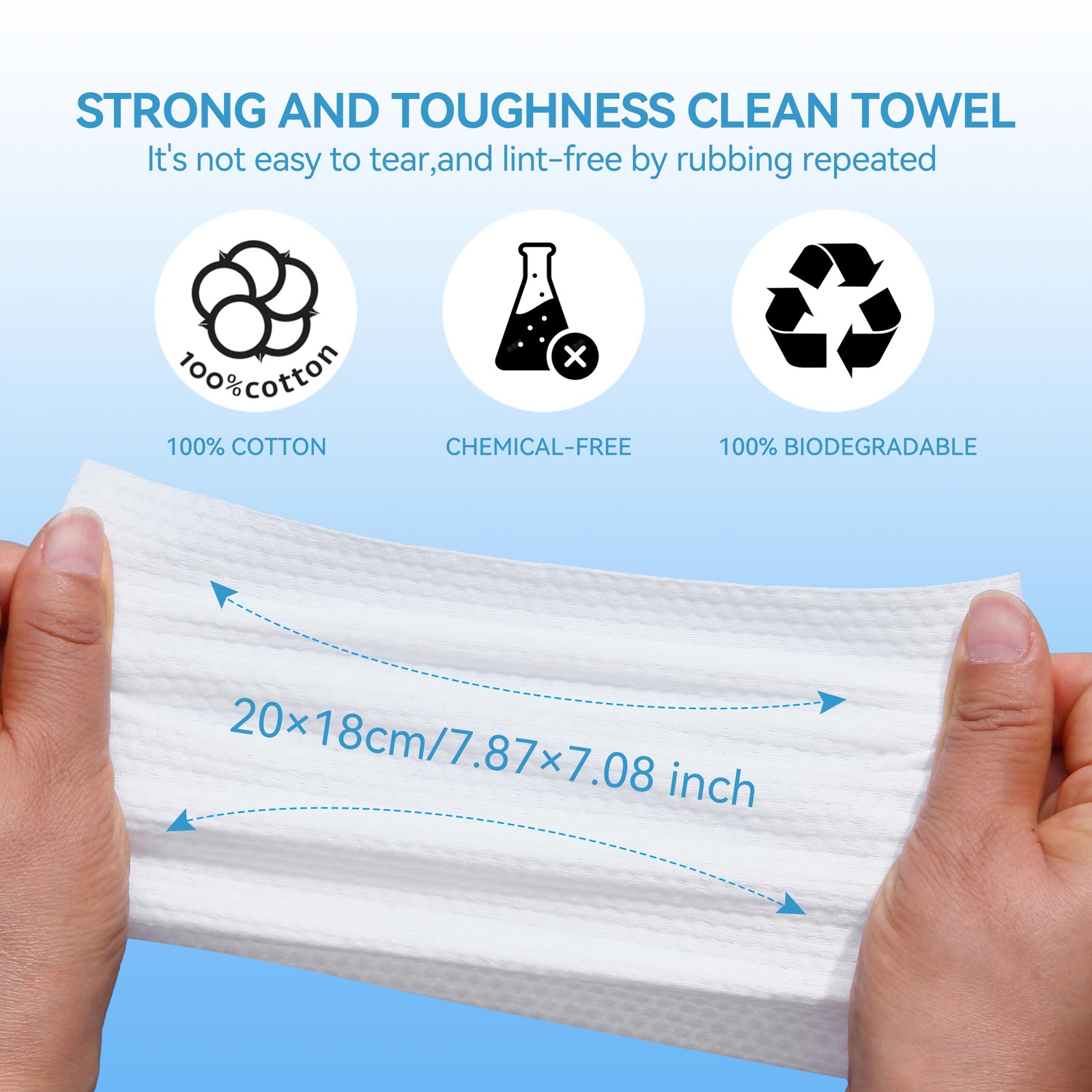 Disposable Face Towel,ISHOWBEST 60 Count Clean 60 (Pack of 1)
