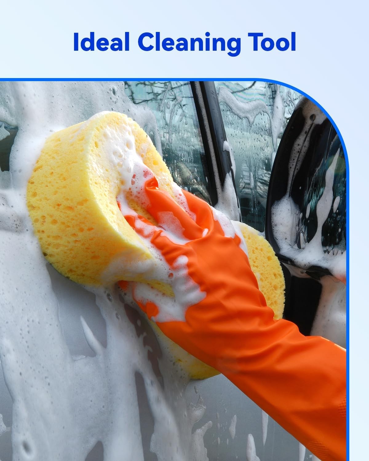 Car Wash Sponge Large Foam Cleaning Sponge Easy Grip Multi-Purpose Household