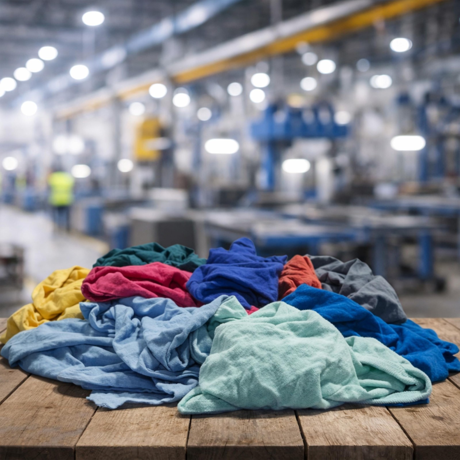 Bulk Color Knit Cleaning Rags 25 lbs – Multipurpose Shop Rags for Mechanics, Pai