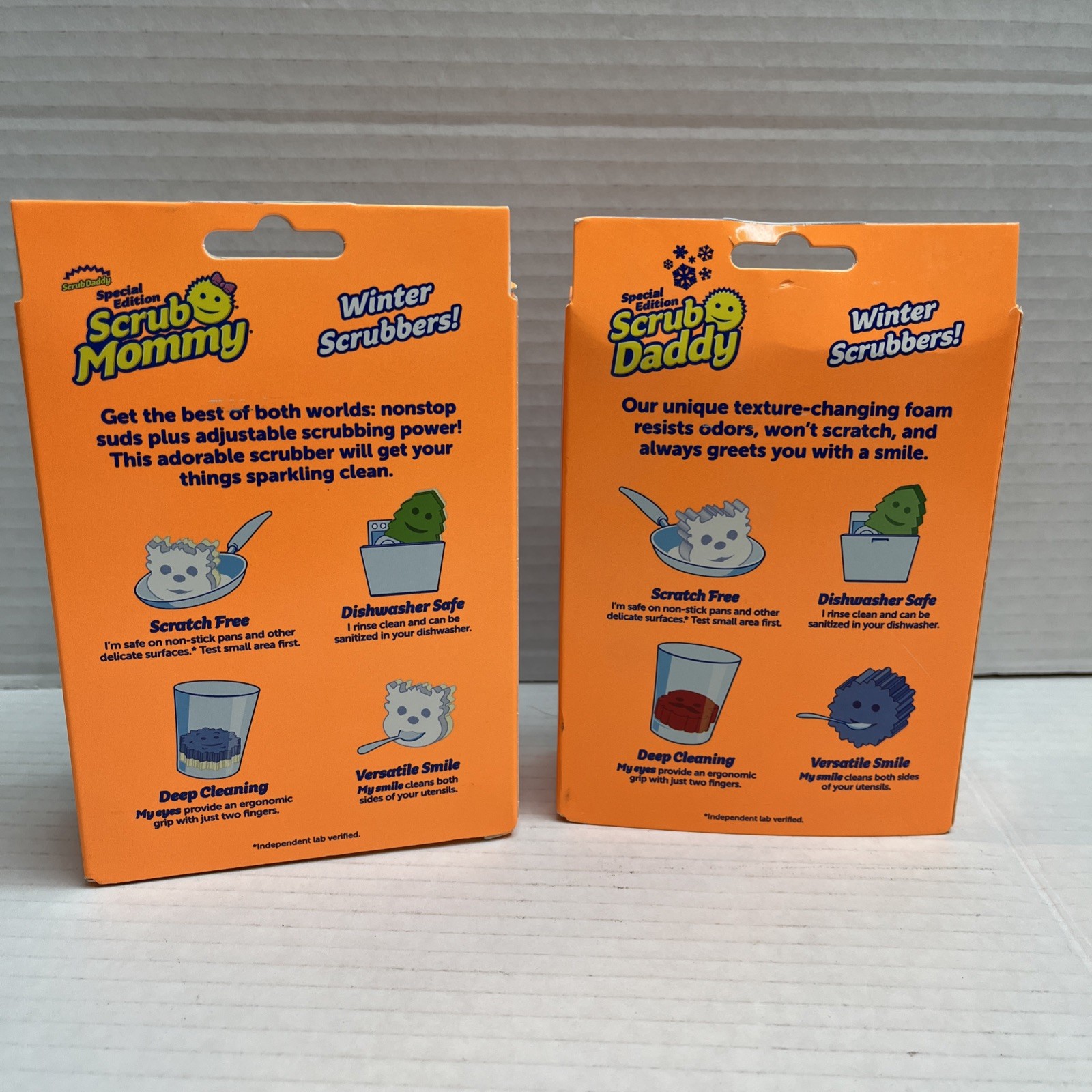 Scrub Daddy/Mommy Set Of 2 Winter Shape Christmas Santa & Snowman New In Box