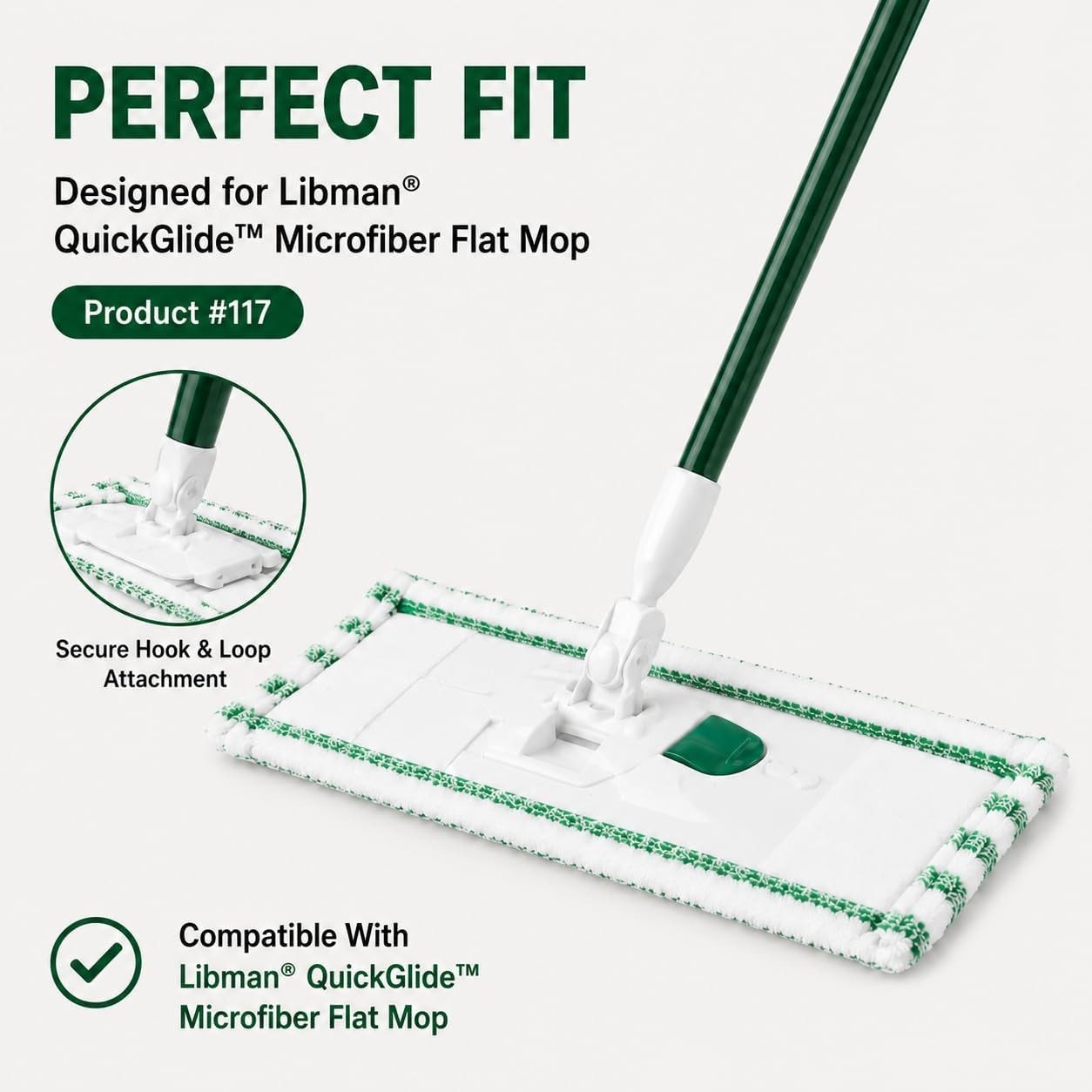 Libman Wet & Dry Microfiber Mop Refills – 2 Pack Reusable Washable Microfiber…