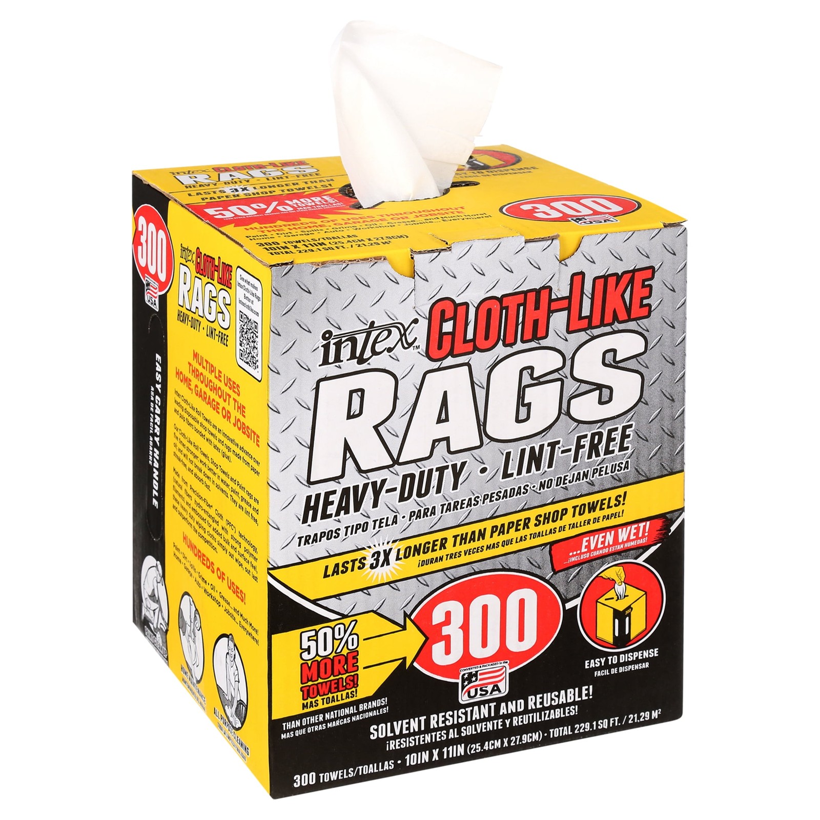 (2 pack) Intex Nw-00454-75 Cloth-Like Wiping Rags, Fiber Blend