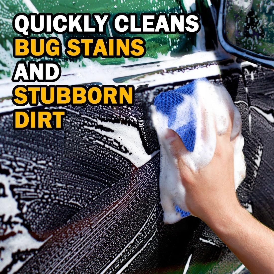 Car Wash Sponge 6PK, Microfiber Large Bug and Tar Remover for Cars | Non Scra…