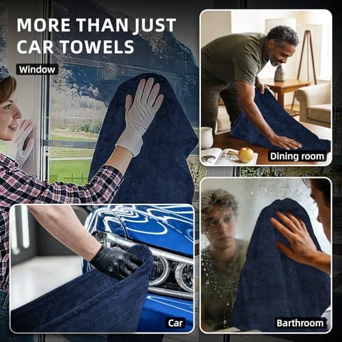 24″ x 36″ Twisted-Loop Car Drying Towel, 1500GSM Microfiber Cleaning Cloth