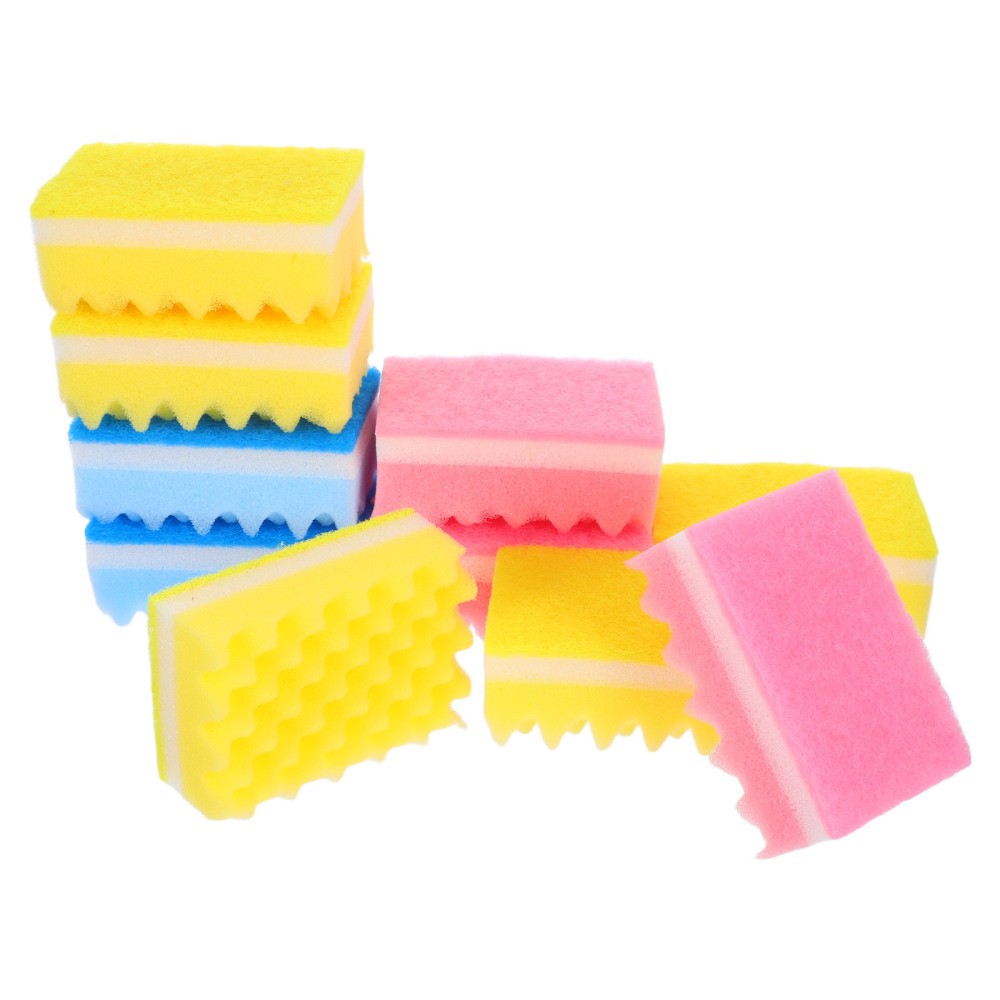 10 Pcs Sponge Product Dish Washing Sponges Scrubber Cleaning for Household