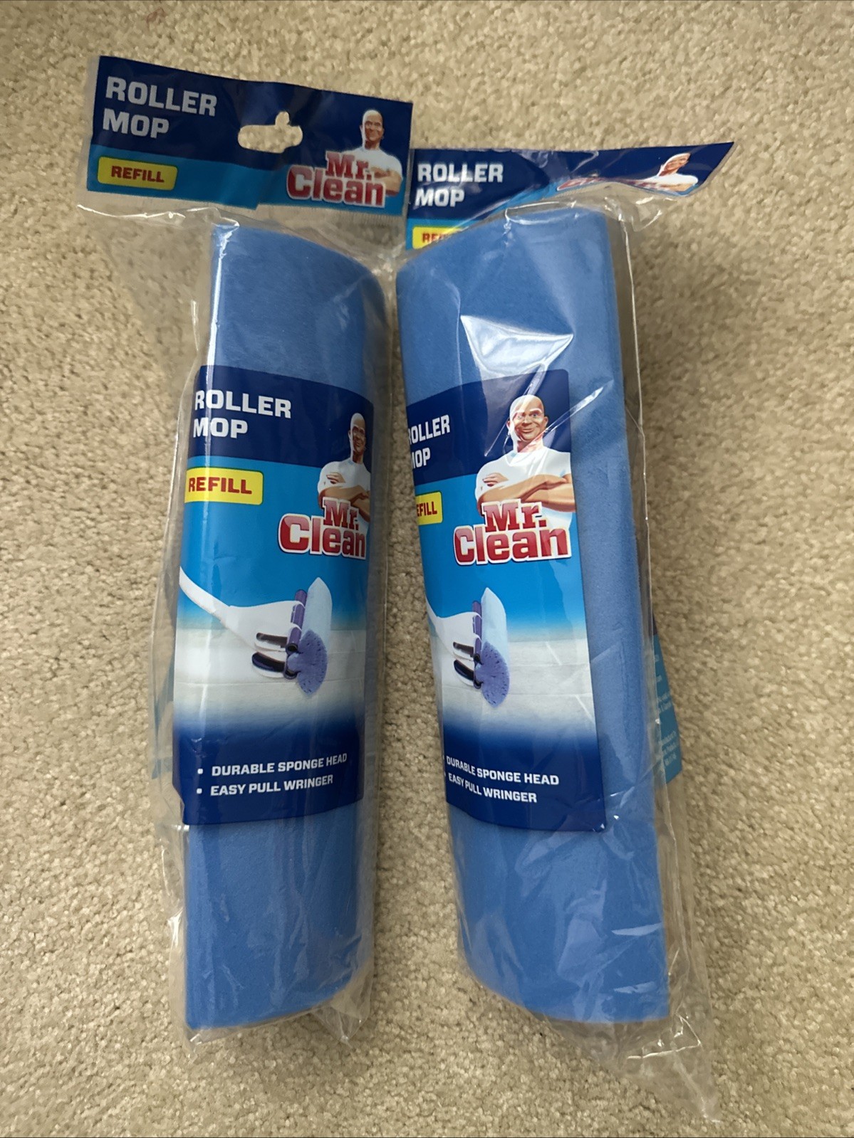 Mr. Clean ROLLER Mop Refill Durable Sponge Head Brand New Free Shipping