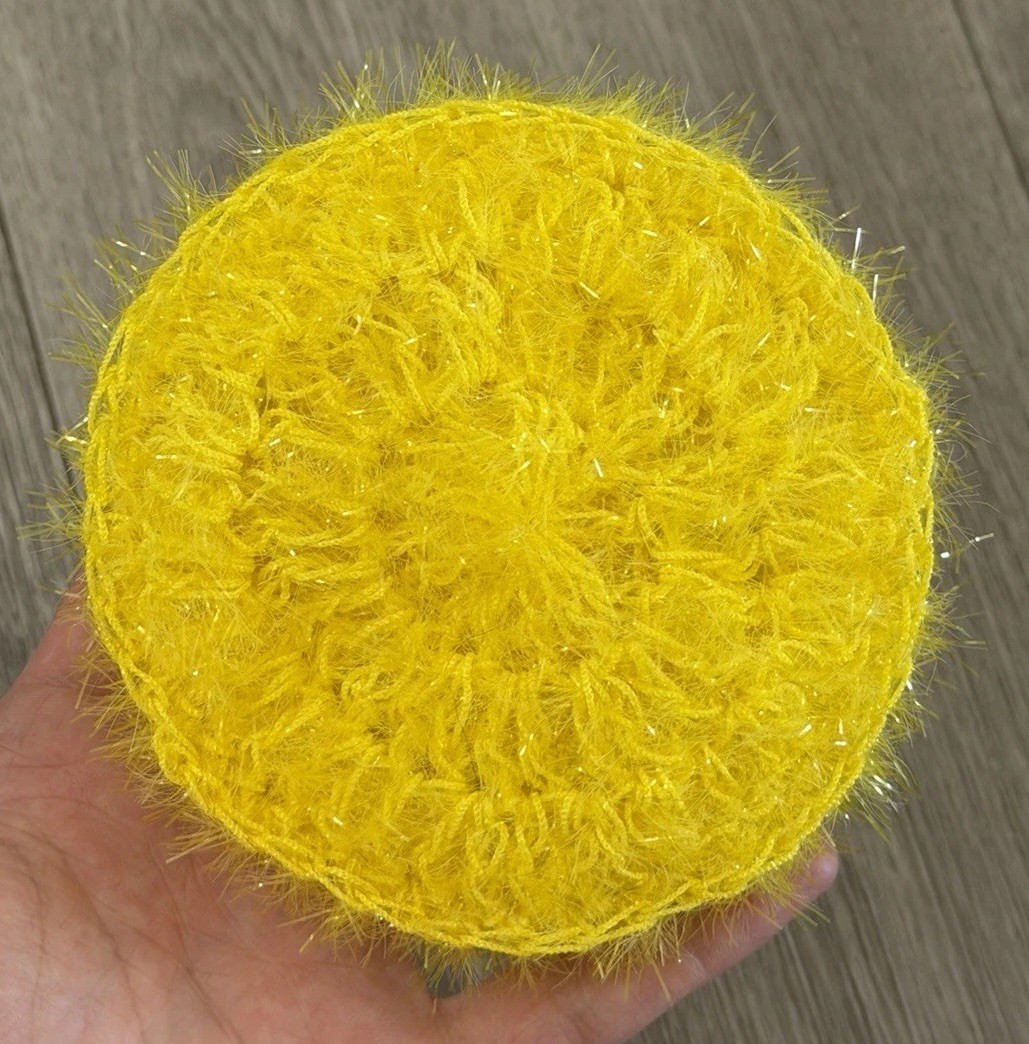 Double Sided Dish Scrubby Pot Scrubby Sparkle Dishcloth 3.75” Diameter Reusable