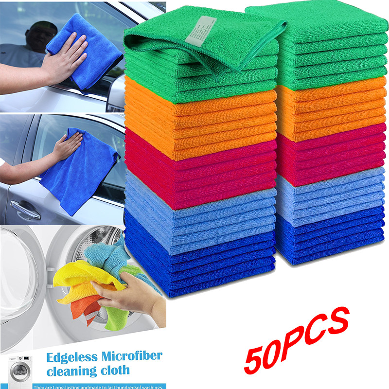 No-Scratch Microfiber Cleaning Cloth Cars Durable Versatile Polishing Detail Rag