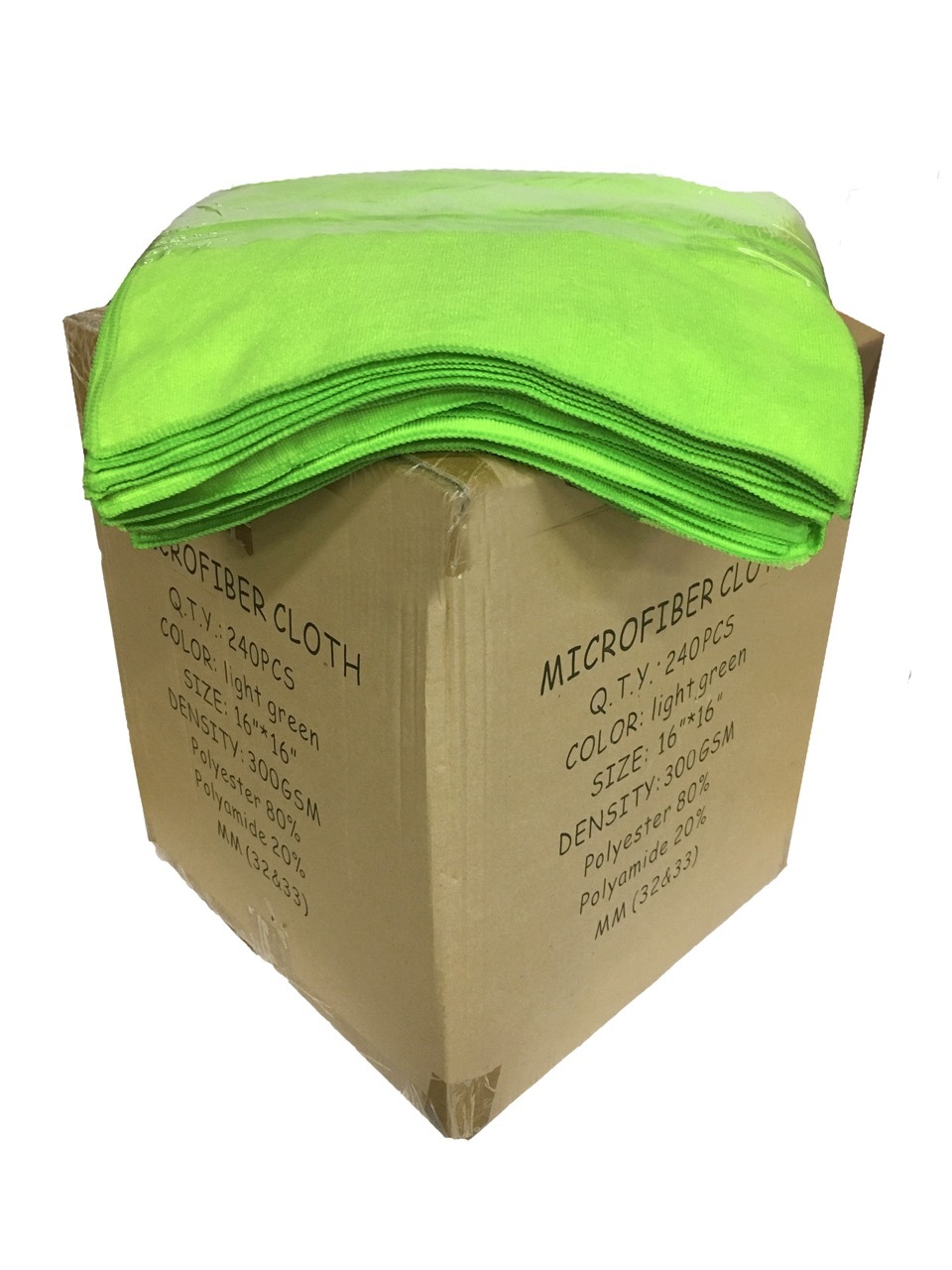 240 Microfiber Green 16″x16″ Cleaning Detailing Cloth Towel Auto Car Rag 300GSM
