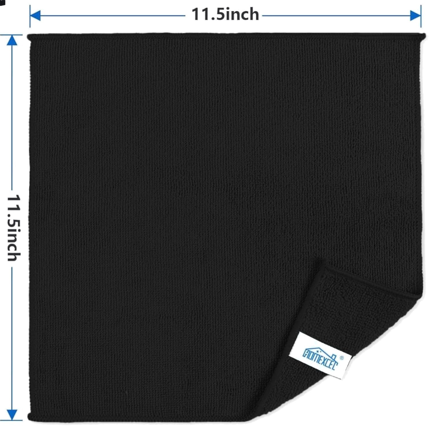 Black Microfiber Cleaning Cloth, 50 Pack Cleaning Towels for Kitchen, Lint Fr…