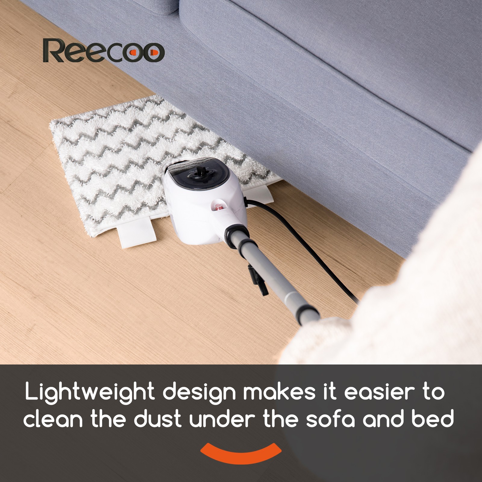 10-in-1 Steam Mop 15s Fast Heat & 270° Flip Head for Hardwood Tile & Sofa