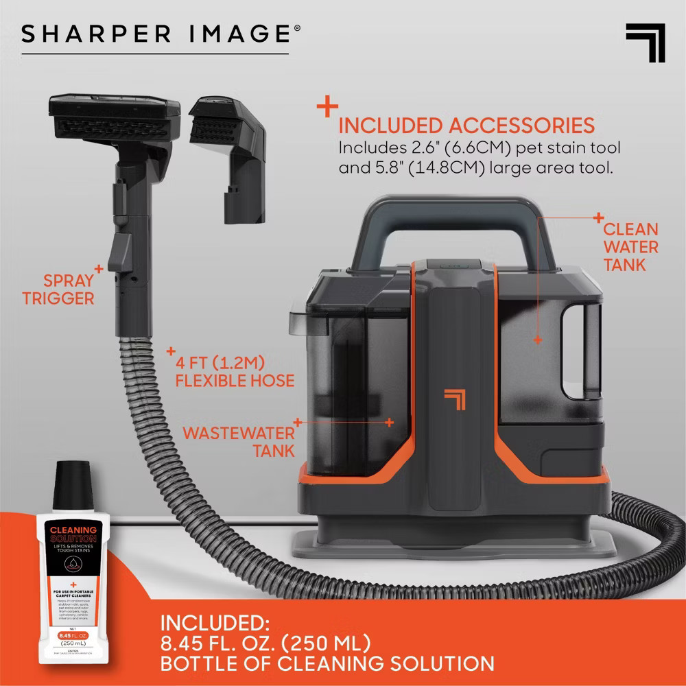 Sharper Image Stain Cleaner Portable Spot Vacuum 16 Ft Cord Black
