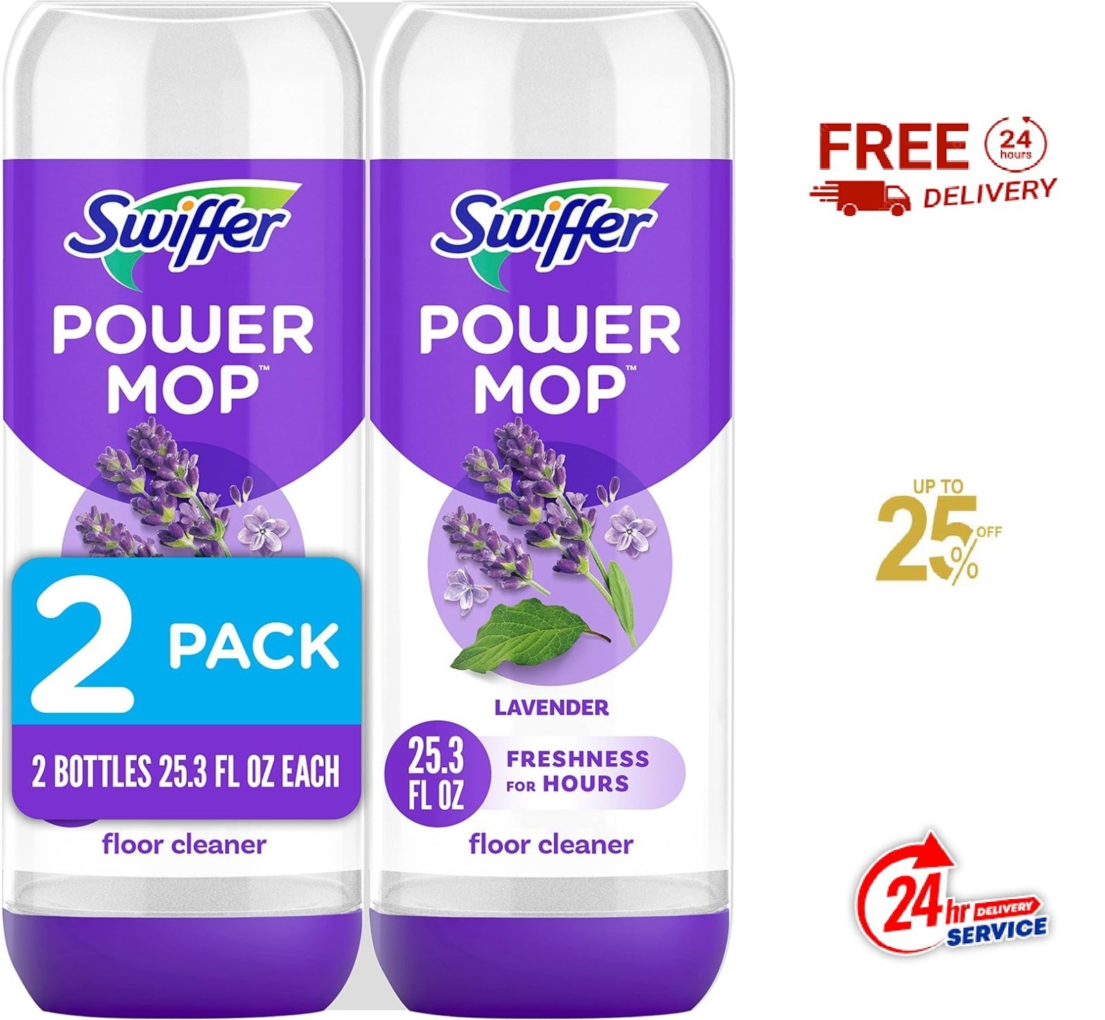 Swiffer Power Mop Refill Solution, Floor Cleaner for Mopping Tile, Vinyl, Lamina