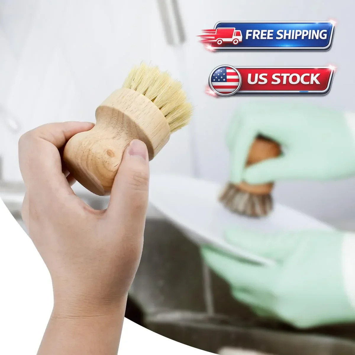 Simply Good Dual Bristle Eco-Friendly Scrub Brush – Two Scrubbing Tools In One