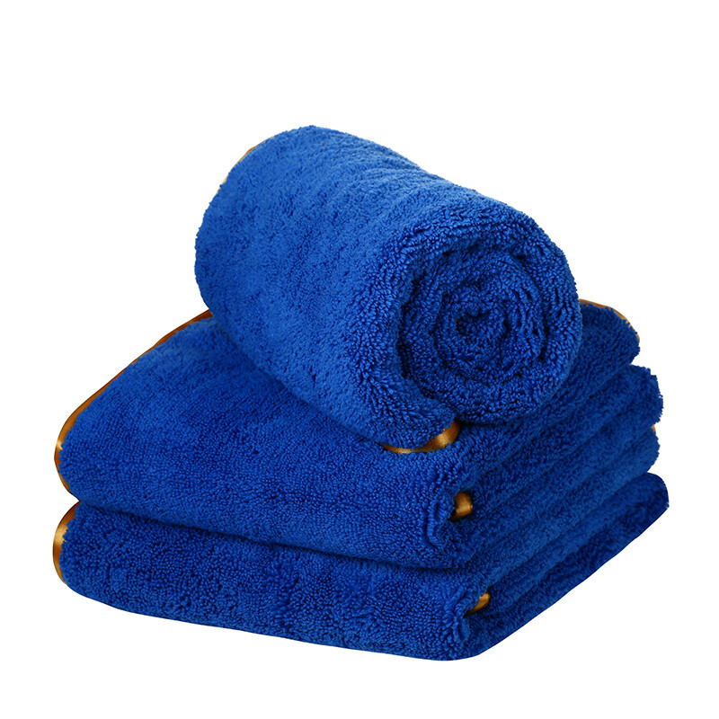 6 Pcs Microfiber Cleaning Cloth Blue 16″x24″ 380 GSM Large Towels Lint Free