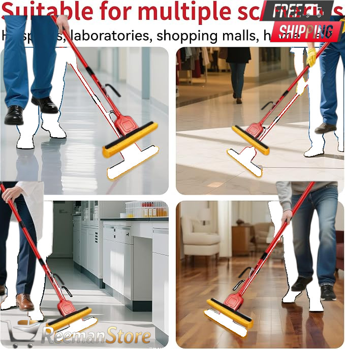 LILAC Swop Cellulose Sponge Mop with 2 Replacement Heads Floor Cleaning Mop
