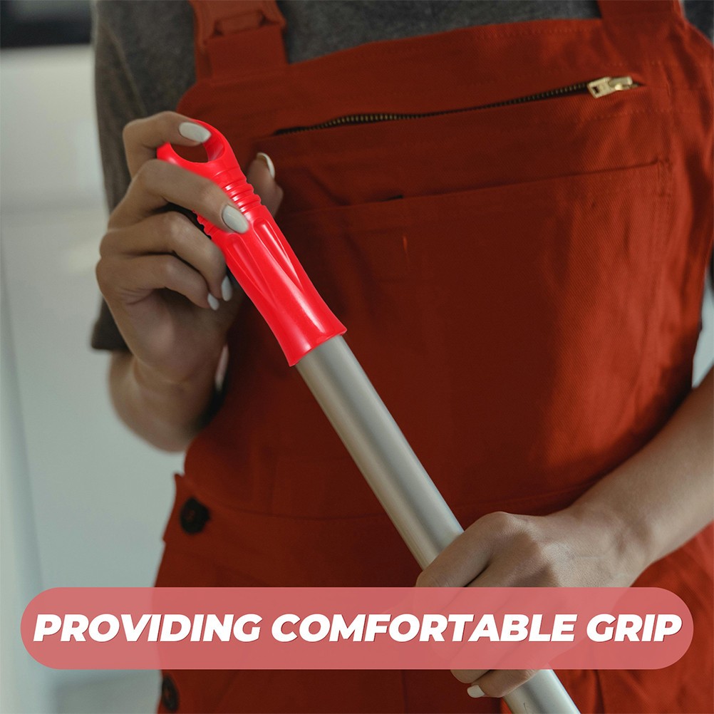 10Pcs Plastic Mop Handle Replacement Grip Red Durable Sleeve Caps