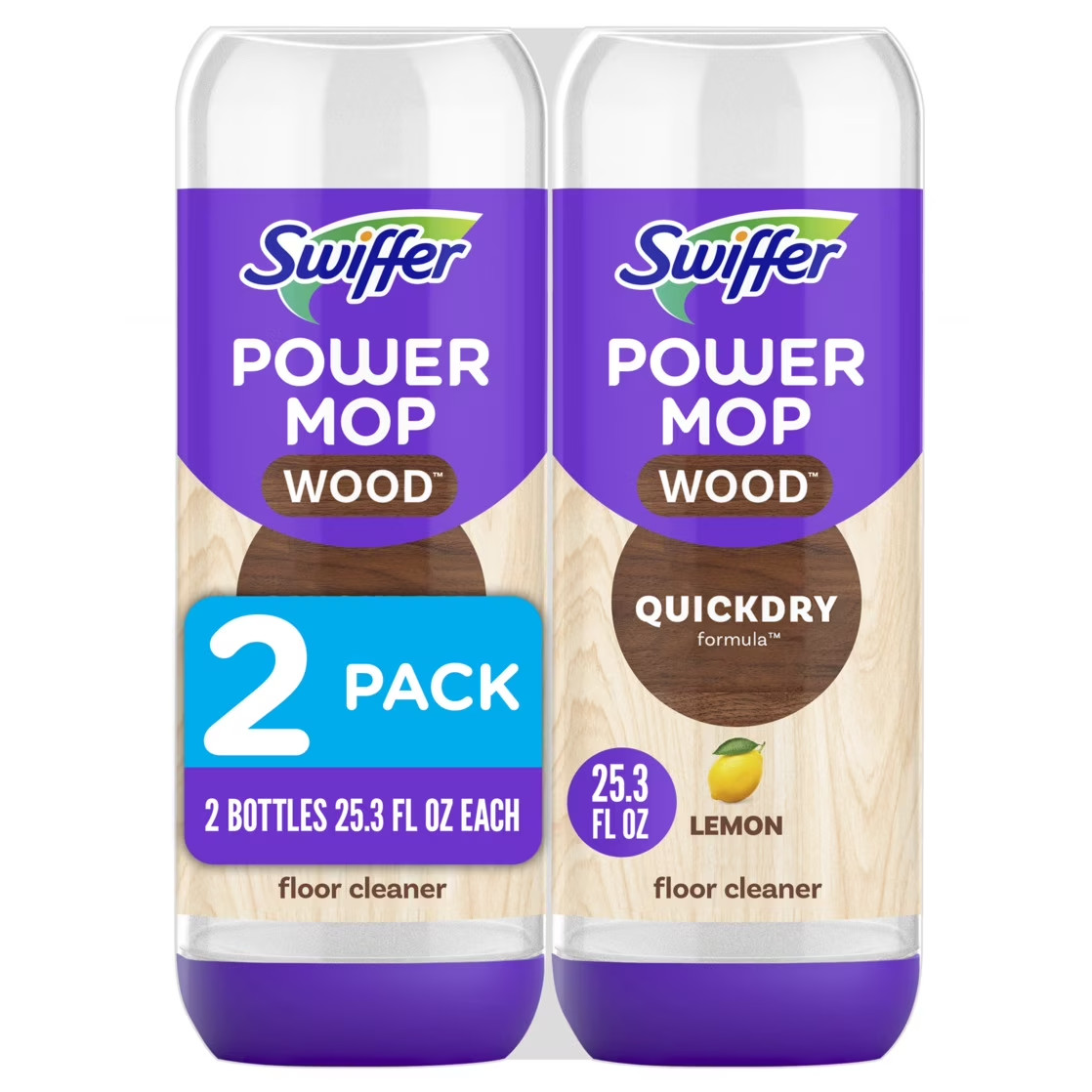 Swiffer Power Mop Wood Quickdry Floor Cleaner – 2 Pack 25.3 oz. each