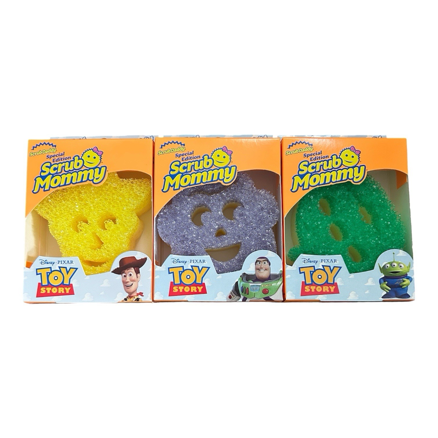3 Scrub Daddy Mommy Toy Story Woody Buzz Alien