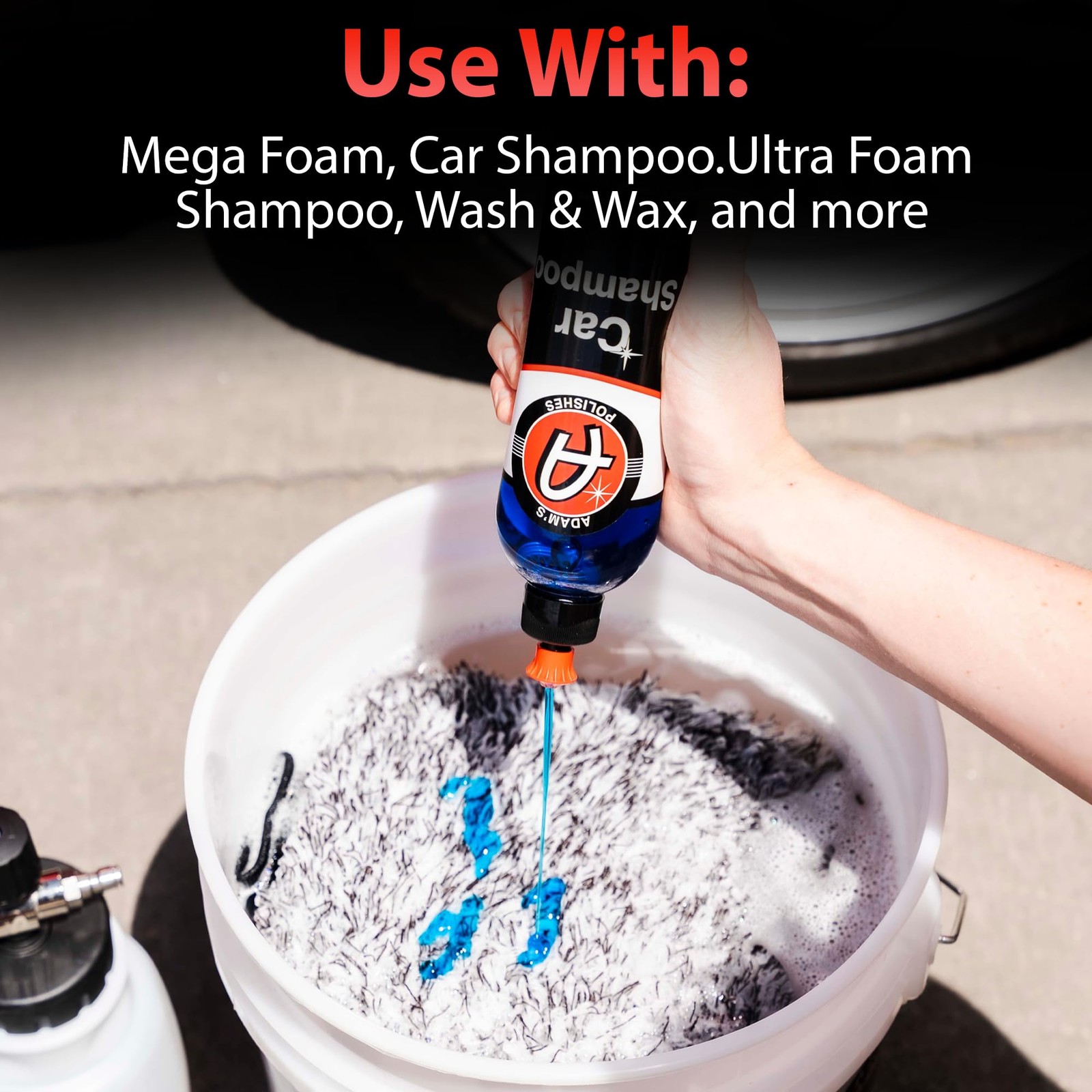Adam’s Polishes Microfiber Car Wash Mitt, Car Sponge Wrapped in Soft, Plush F…