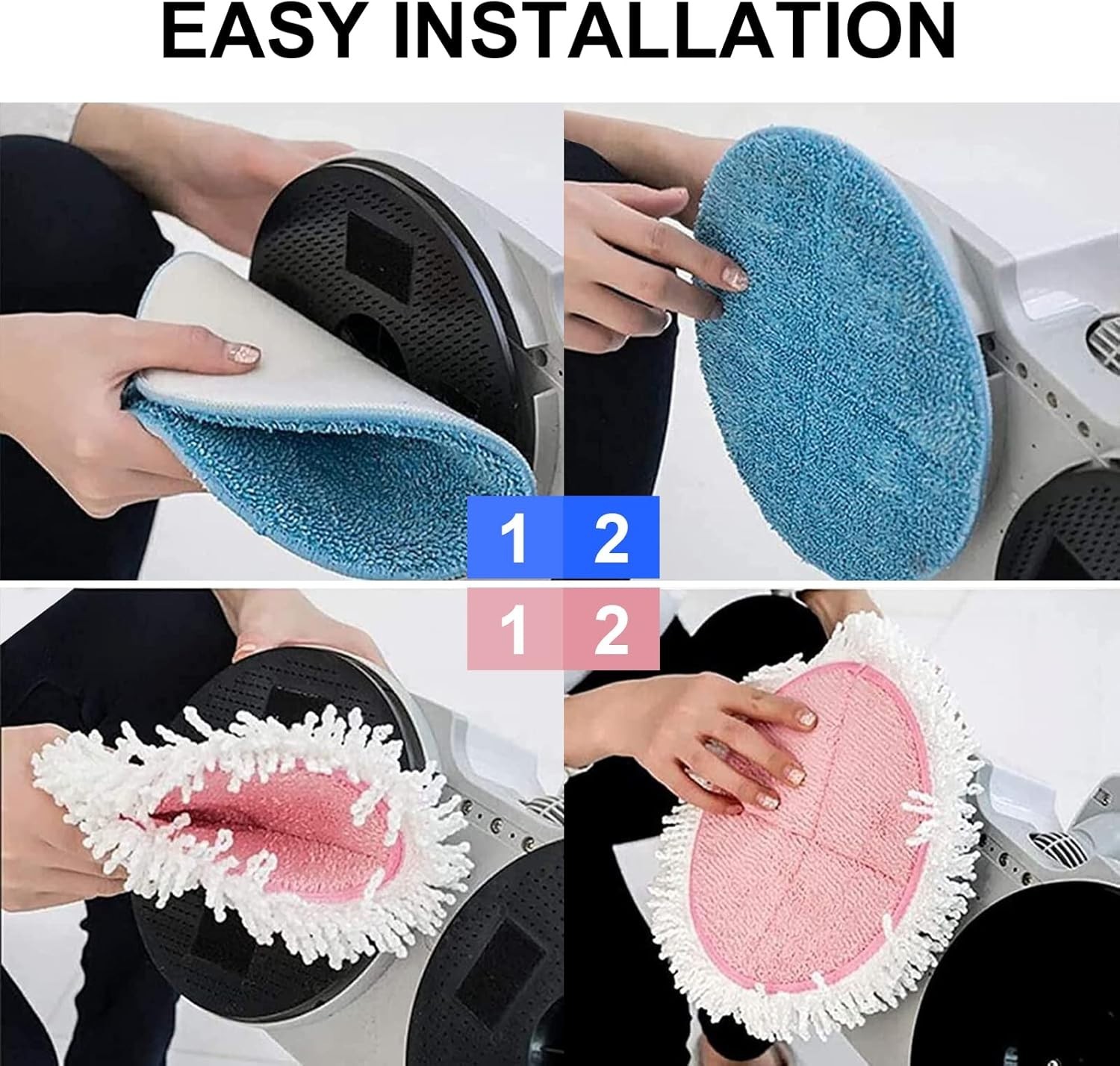 8 Pack Spin Mop Pads – 7.28in Microfiber Refills for Perfect Floor Cleaning