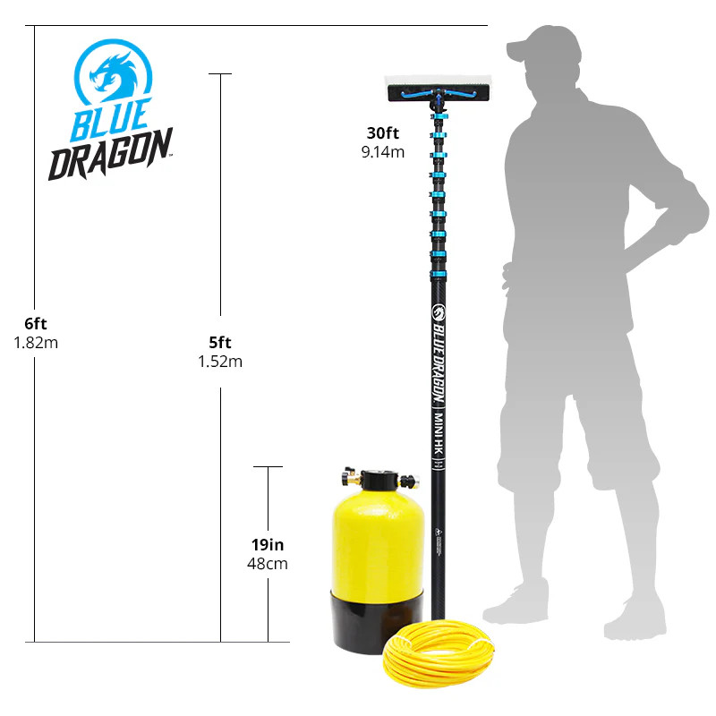 Blue Dragon Water Fed Pole and Yellow DI Tank Starter Kit