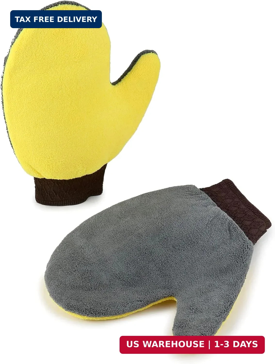 4 Pack Painter’s Gloves, Soft Microfiber Terry Mitts for Cleaning, Dusting