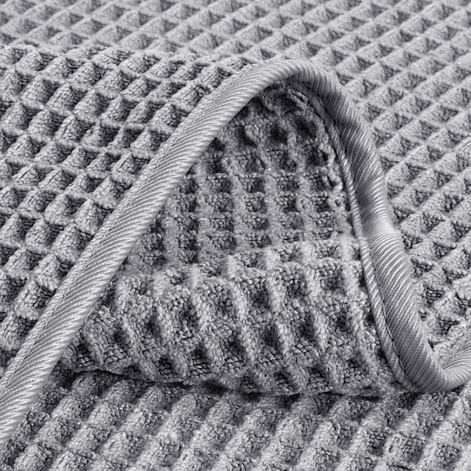 430 GSM Microfiber Lint Free Washcloth Face Towel, 13 x 13 in, 4 Pack (Waffle…